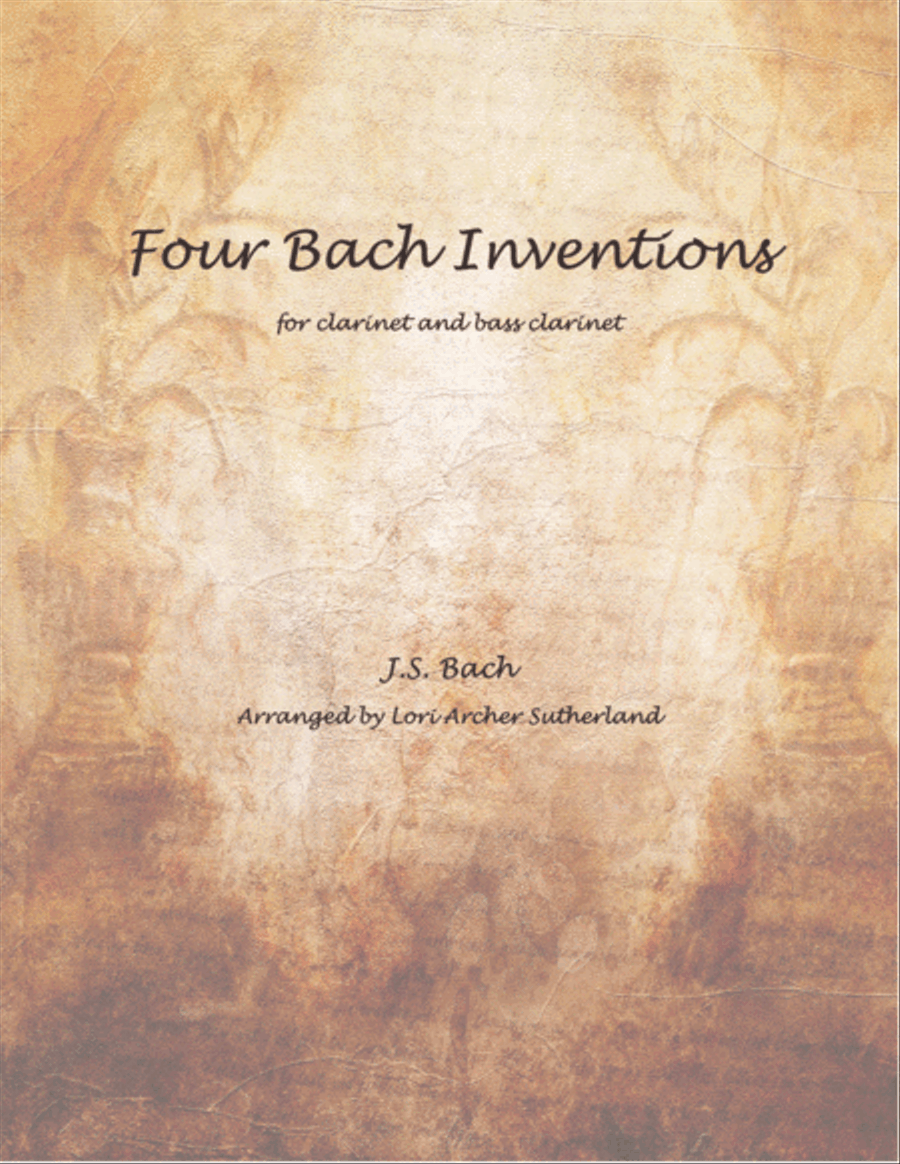 Four Bach Inventions Clarinet Duet scores gallery preview page 1