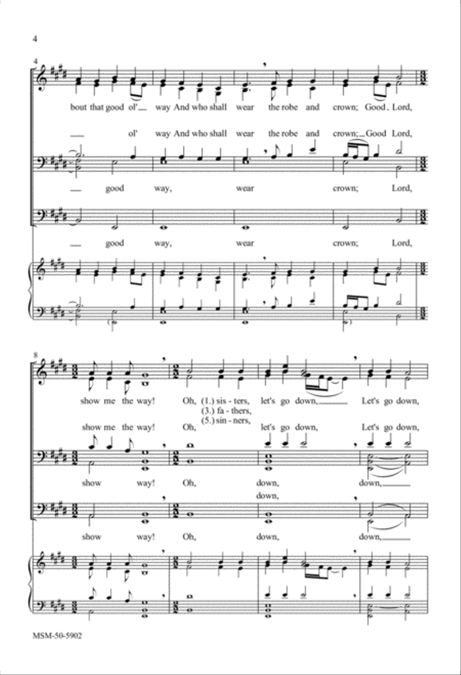 Down in the River to Pray Divisi scores gallery preview page 2