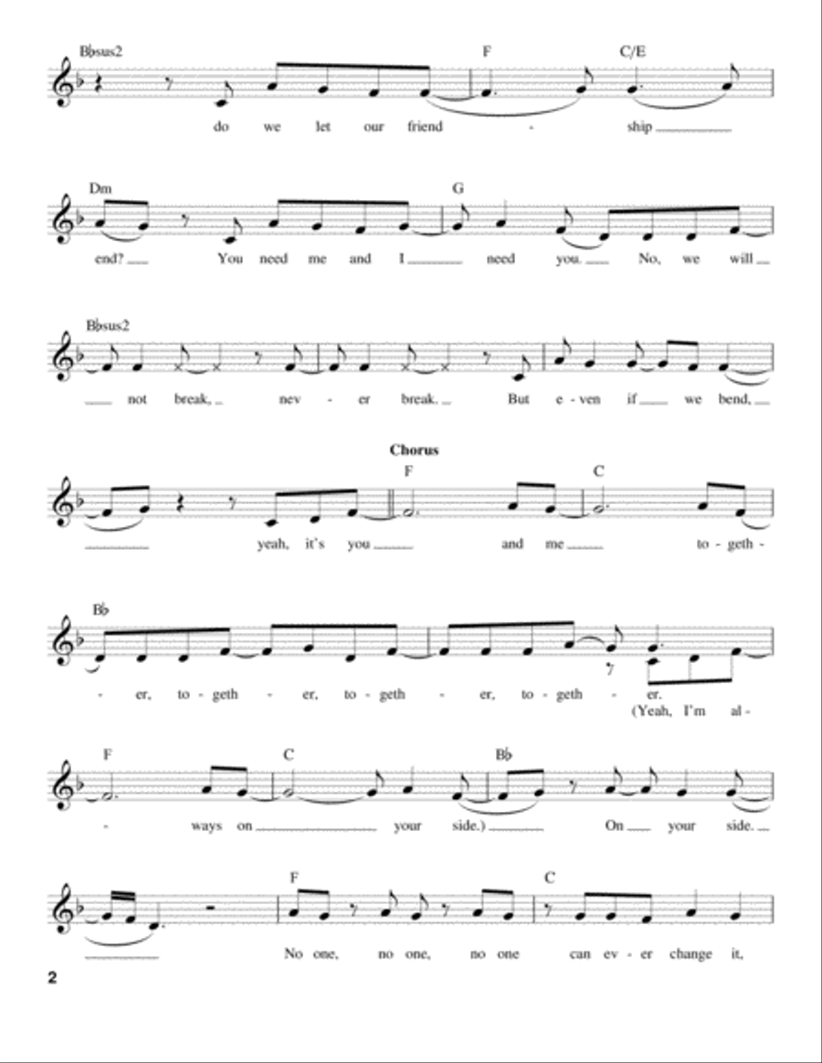 You And Me Together You And Me Together Voice scores gallery preview page 2