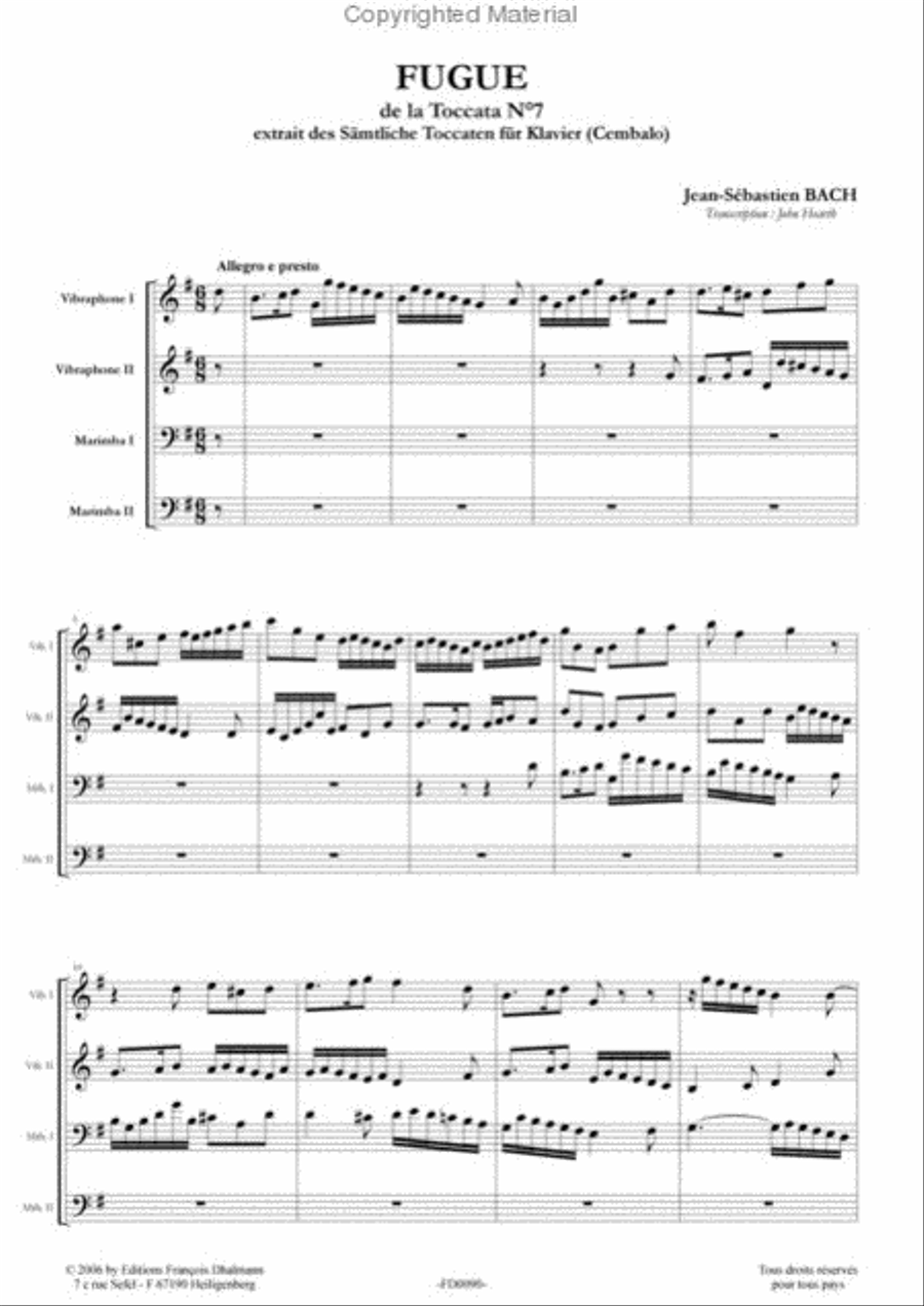 Fugue de la Toccata Nr 7 Fugue de la Toccata Nr 7 Percussion scores gallery preview page 2