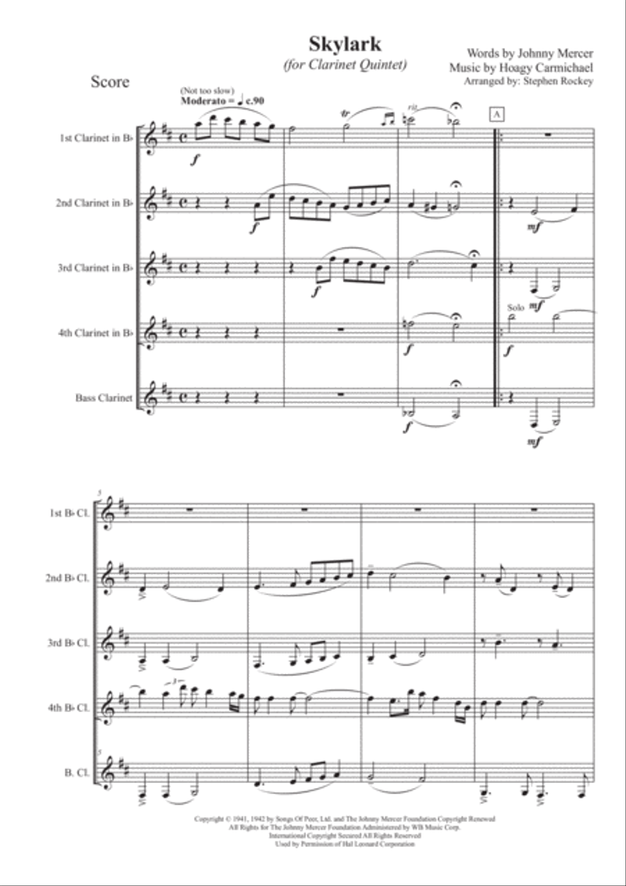 Skylark Woodwind Quintet scores gallery preview page 3