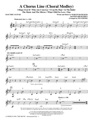 Book cover for A Chorus Line (Medley) (arr. Ed Lojeski) - Guitar