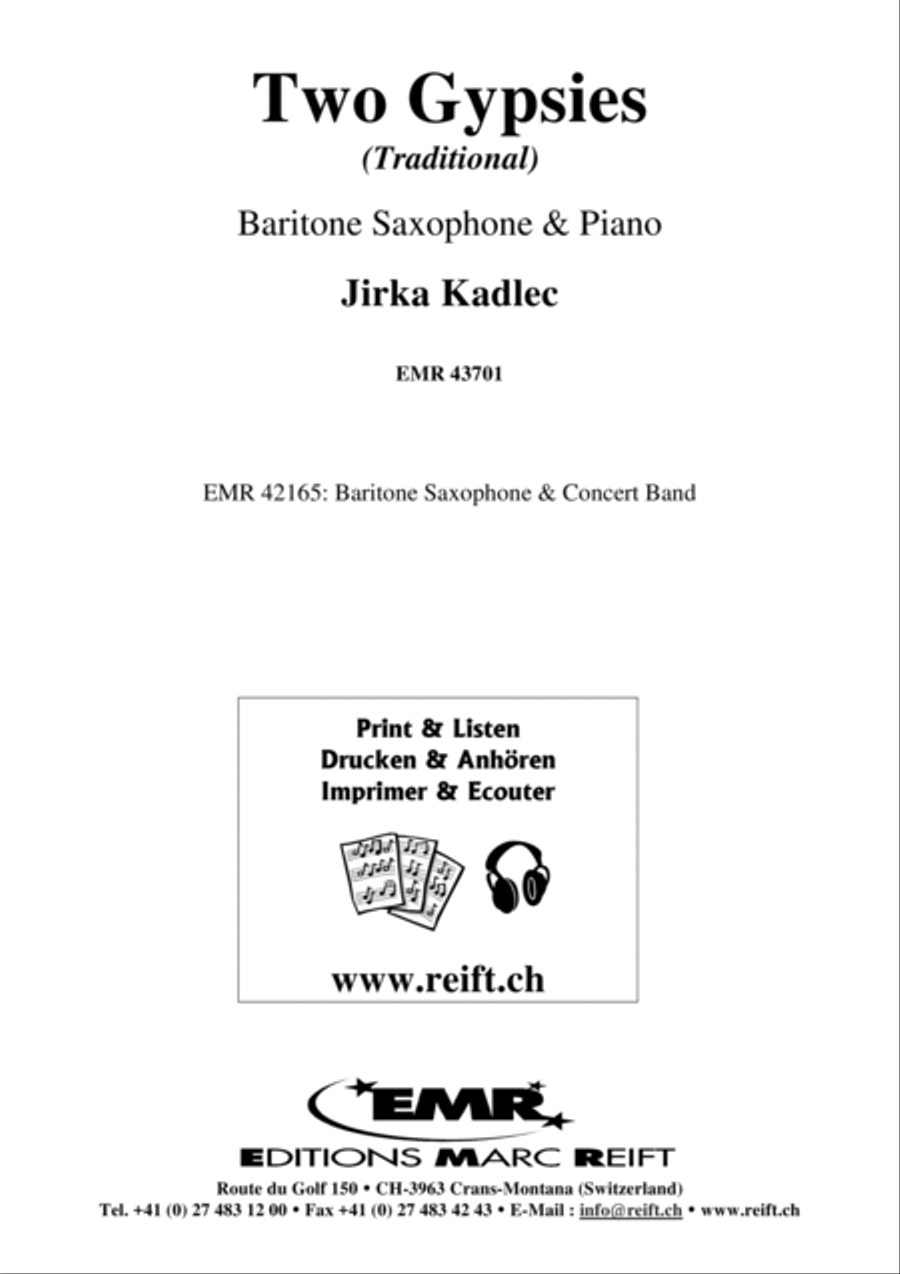 Two Gypsies Baritone Saxophone scores gallery preview page 1