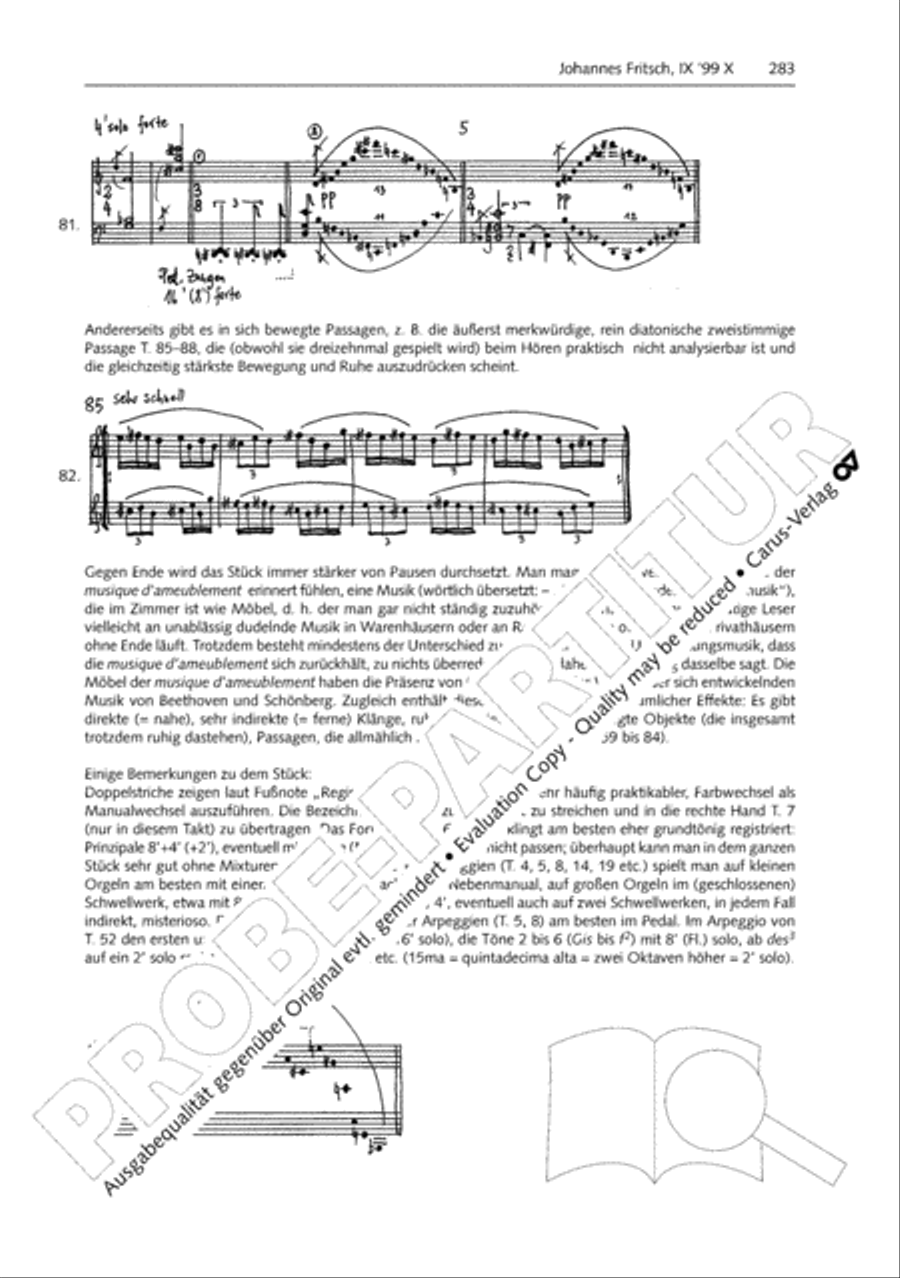 Orgelschule zur historischen Auffuhrungspraxis Organ Solo scores gallery preview page 284