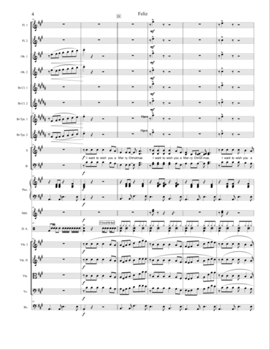 Feliz Navidad Feliz Navidad Full Orchestra scores gallery preview page 4