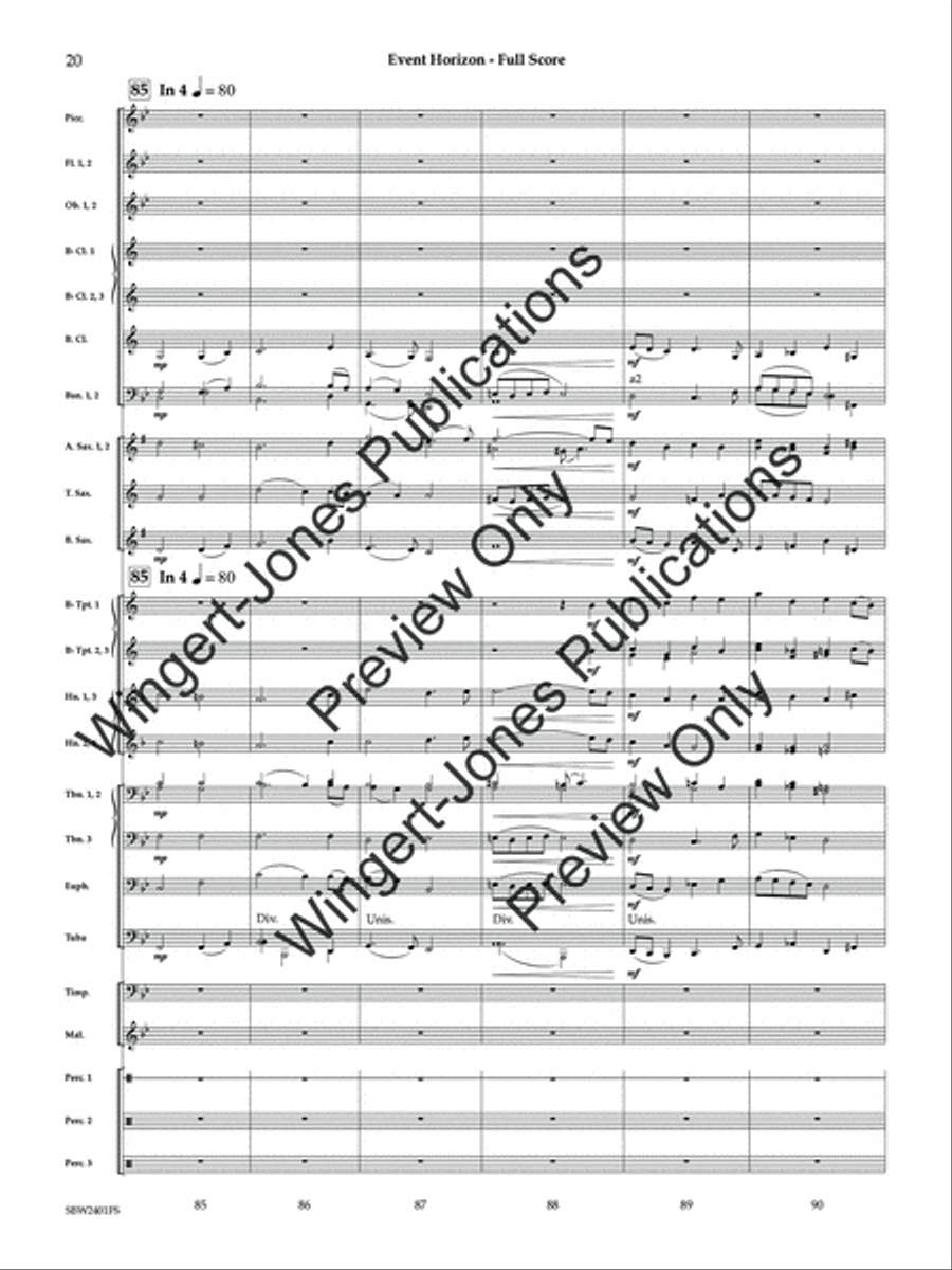 Event Horizon (Score) Concert Band scores gallery preview page 21