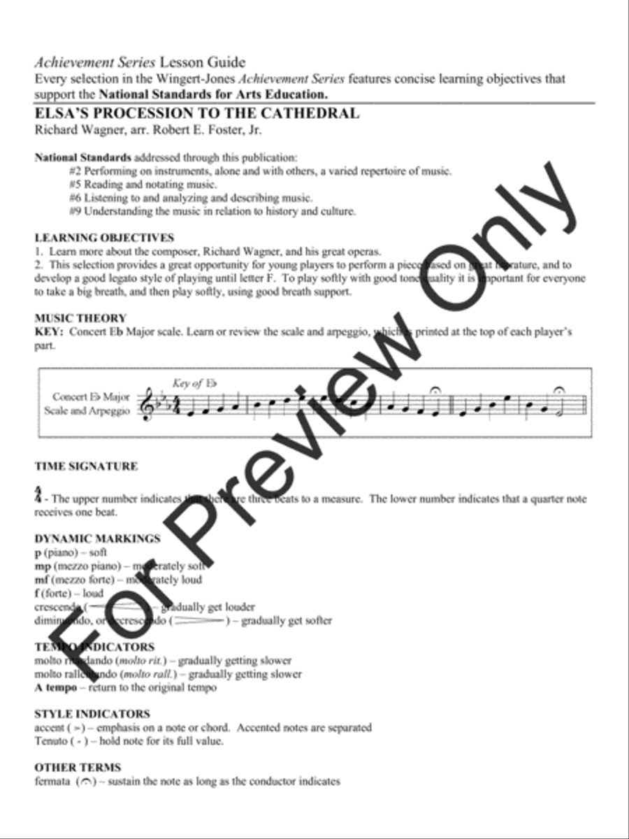 Elsas Procession to the Cathedral (Score) Concert Band scores gallery preview page 4