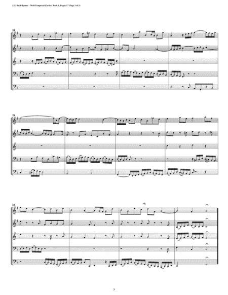 Fugue 17 from Well-Tempered Clavier, Book 1 (Conical Brass Quintet) image number null