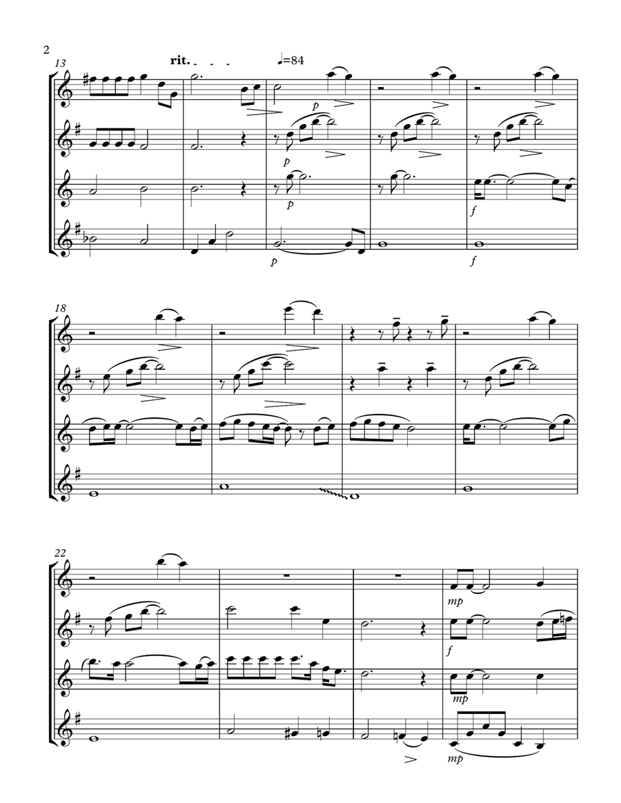 Bohemian Rhapsody Bohemian Rhapsody Woodwind Quartet scores gallery preview page 3