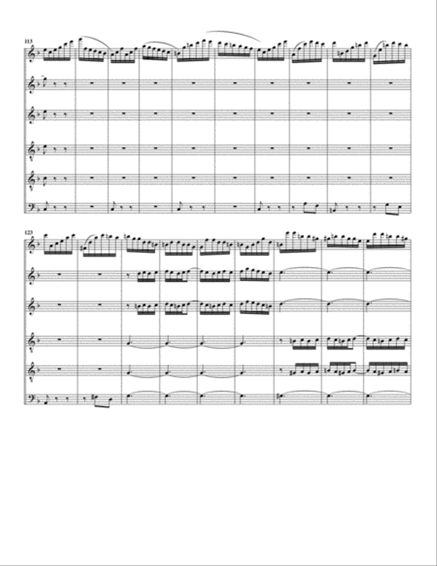 Brandenburg concerto no.4, BWV 1049 (arrangement for 6 recorders) Recorder scores gallery preview page 6