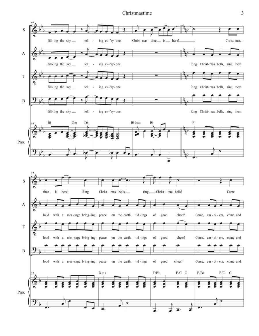 Christmastime Piano, Vocal scores gallery preview page 3