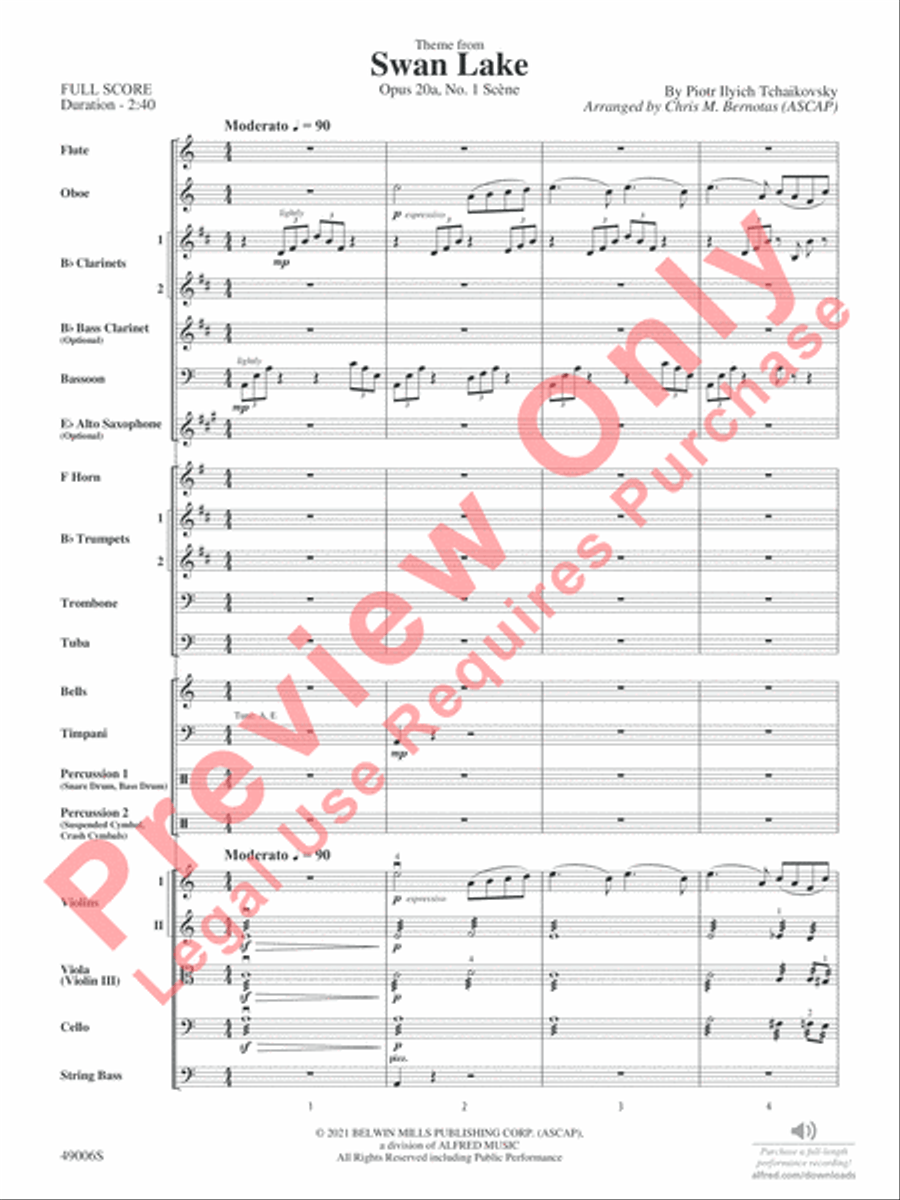 Swan Lake Full Orchestra scores gallery preview page 4