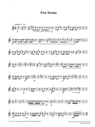 Five Stroke from Graded Music for Snare Drum, Book II