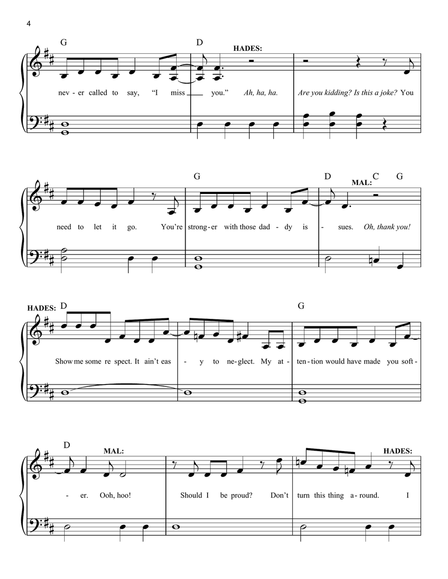 Do What You Gotta Do (from Disney's Descendants 3) Easy Piano scores gallery preview page 4
