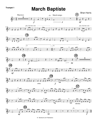 MARCH BAPTISTE (concert band - medium easy - score, parts & license to copy)