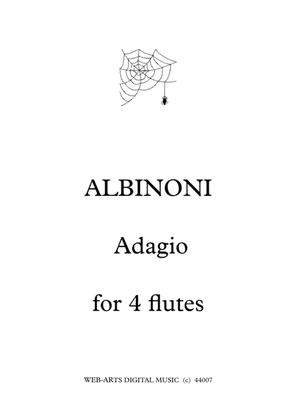 Book cover for Adagio for 4 flutes - ALBINONI