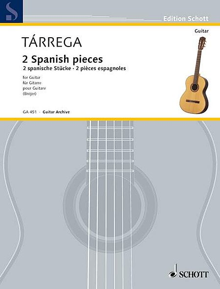 2 Spanish Pieces by Francisco Tarrega Acoustic Guitar - Sheet Music