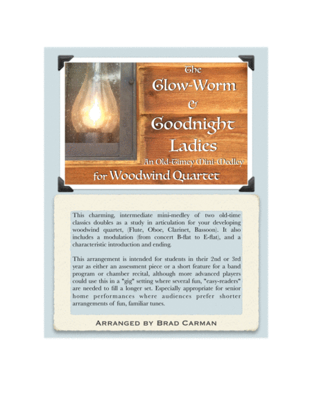 Glow Worm & Goodnight Ladies (Medley) for Woodwind Quartet image number null