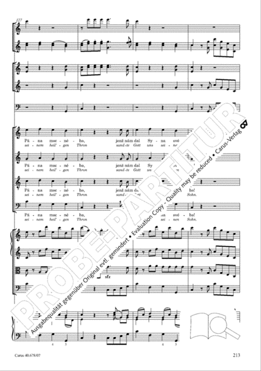 Missa pastoralis bohemica 4-Part scores gallery preview page 226
