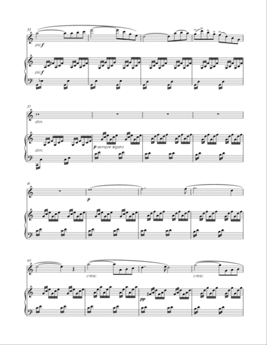 AVE MARIA GOUNOD for Flute & Piano Flute scores gallery preview page 3