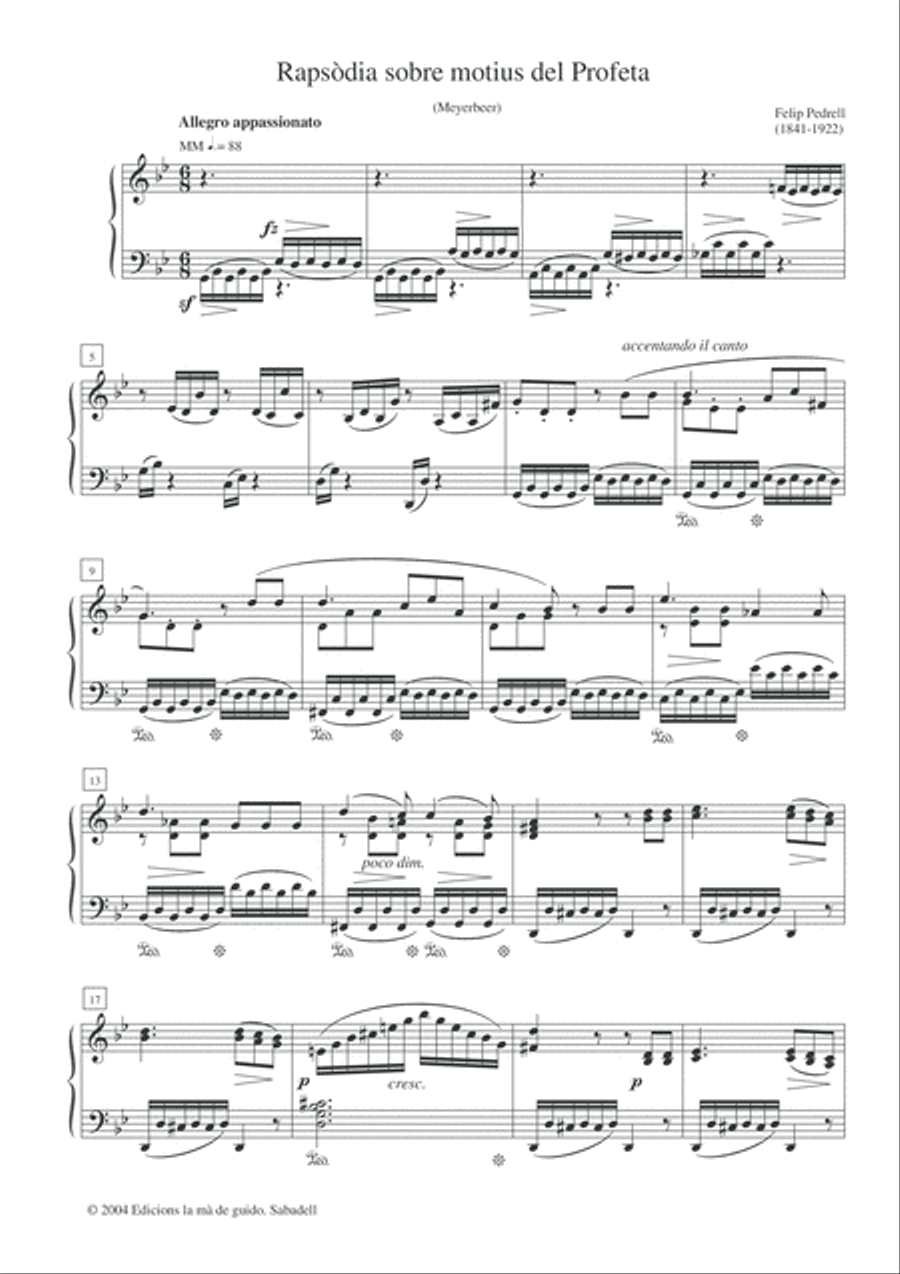Rapsòdia sobre motius del profeta de Meyerbeer Piano Solo scores gallery preview page 4
