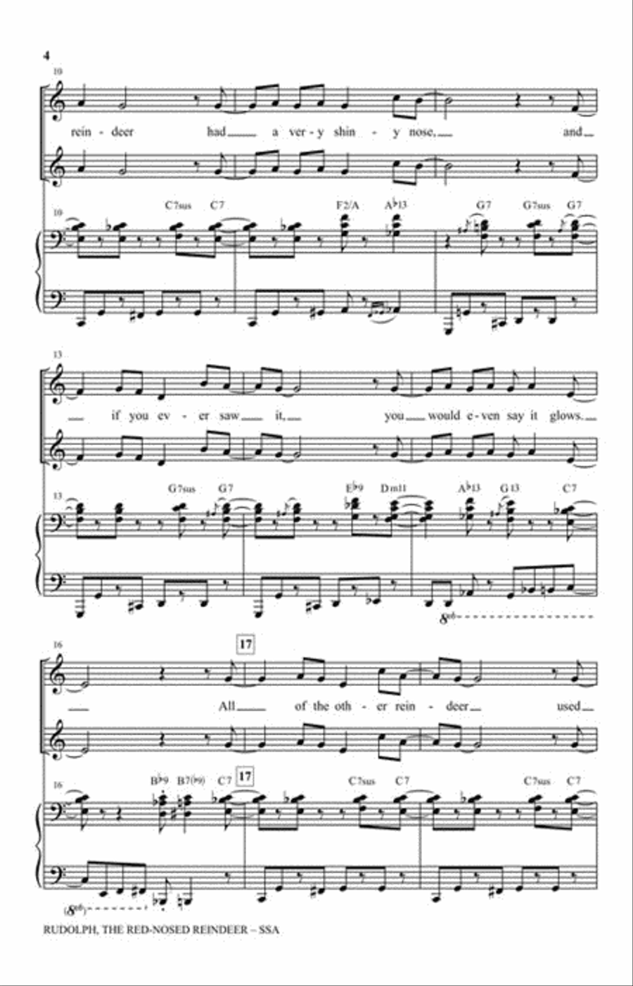 Rudolph, the Red-Nosed Reindeer SSA scores gallery preview page 3