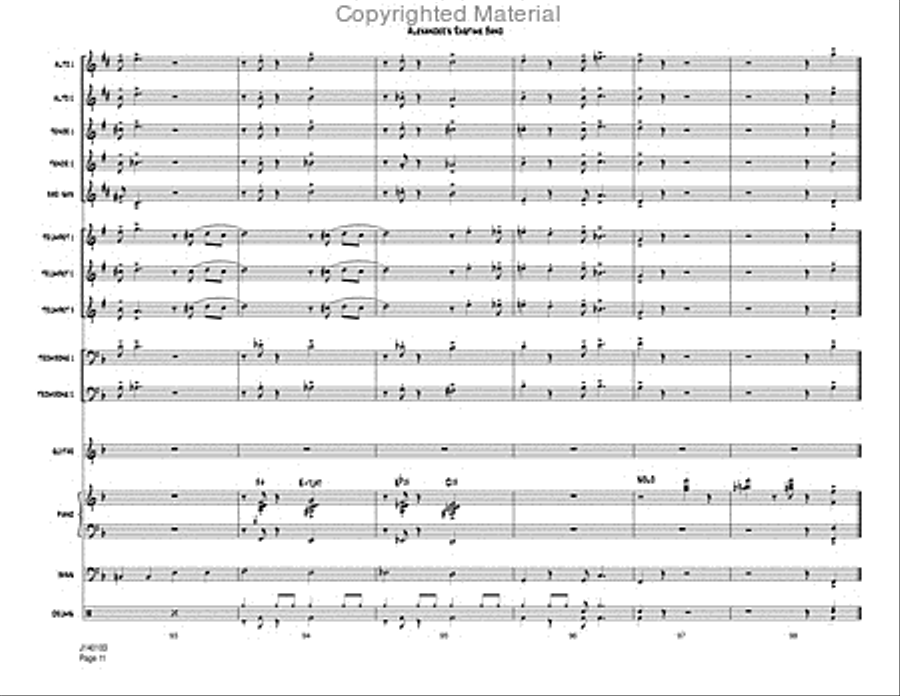 Alexander's Ragtime Band Jazz Ensemble scores gallery preview page 13