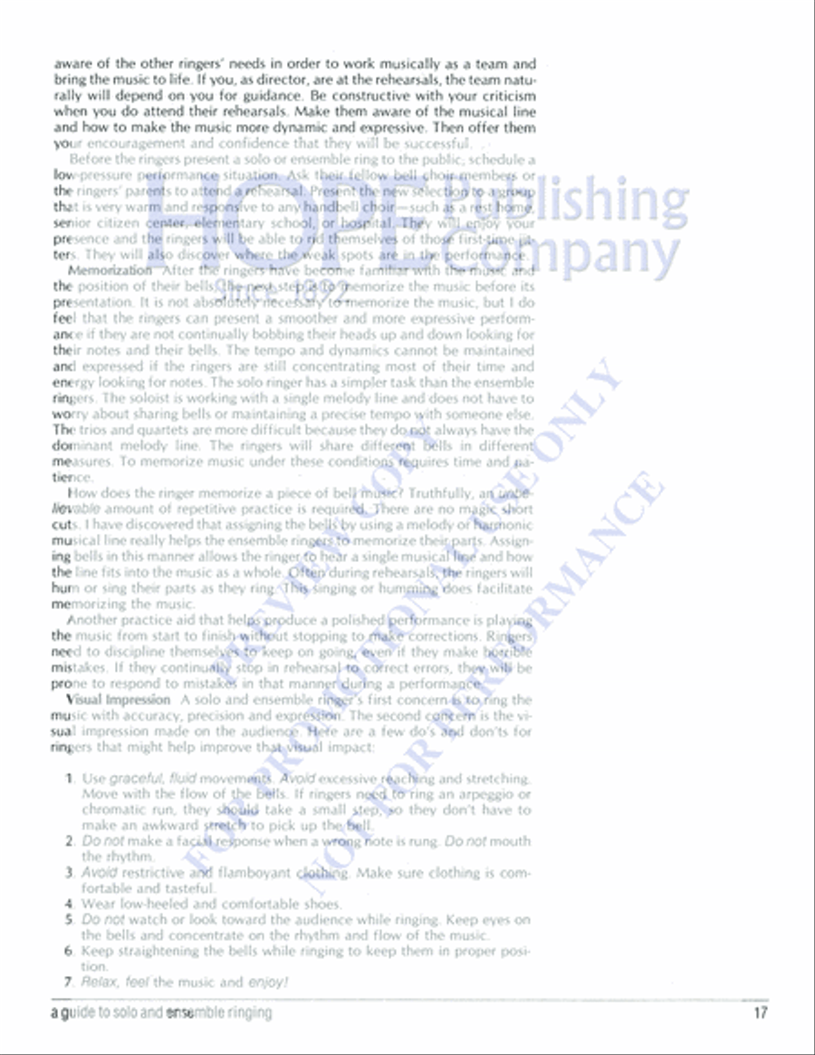 Impossible Ringing Made Possible Handbell Choir scores gallery preview page 19