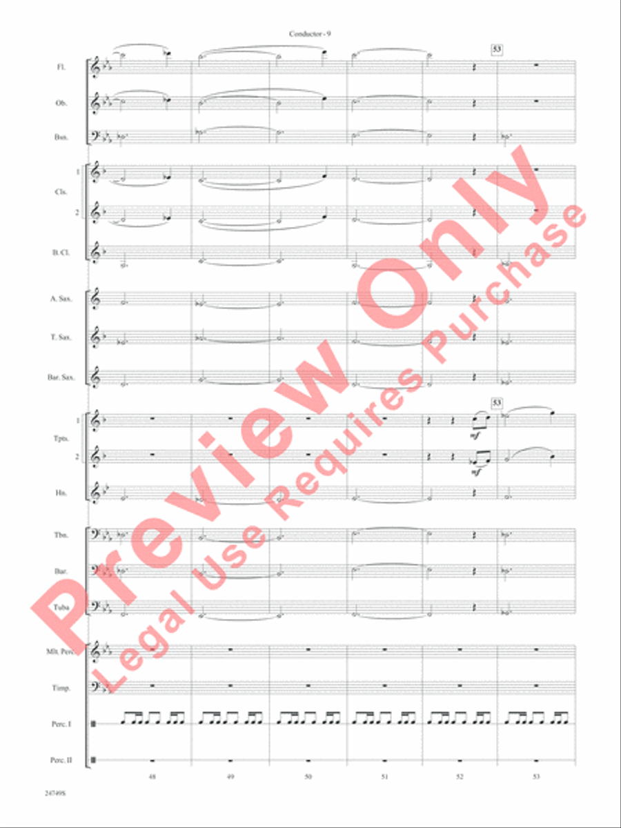March of the Penguins, Opening Theme from The Harshest Place on Earth Concert Band scores gallery preview page 11