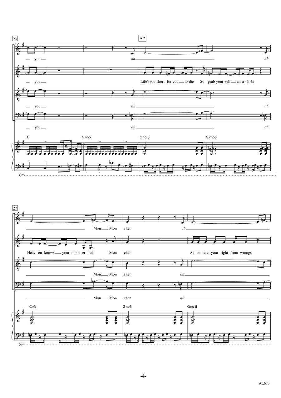 Let Me Entertain You 4-Part scores gallery preview page 4