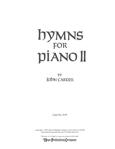 Hymns for Piano II-Digital Download
