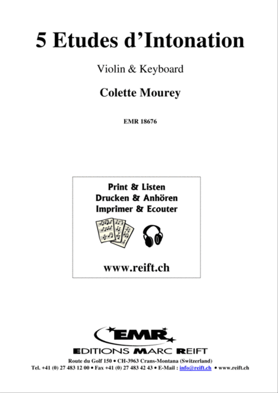 5 Etudes d'Intonation Violin scores gallery preview page 2