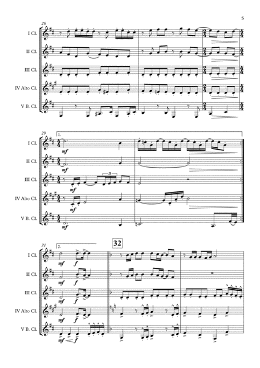Glory Of Love Theme from KARATE KID PART II Clarinet Choir scores gallery preview page 6