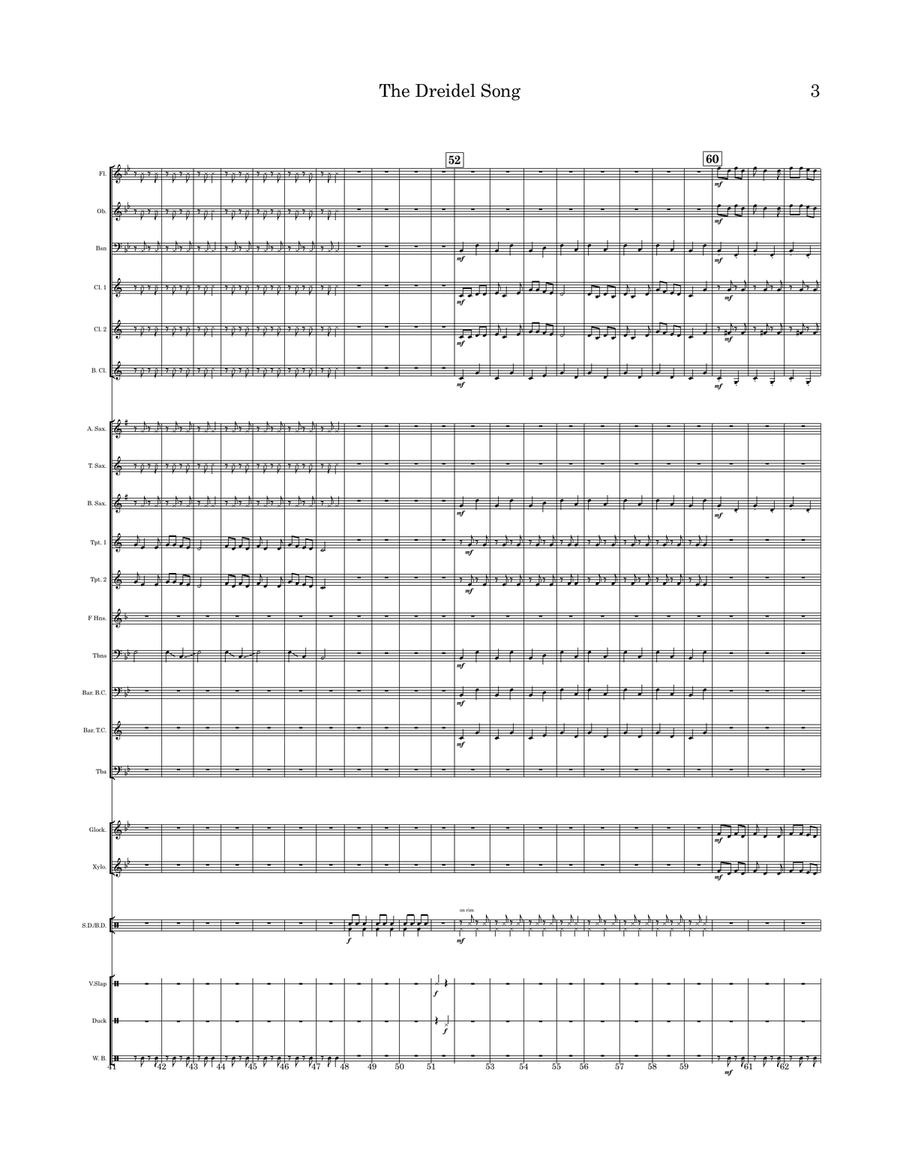 The Dreidel Song Concert Band scores gallery preview page 4