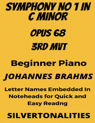 Book cover for Symphony Number 1 In C Minor Opus 36 3rd Mvt Beginner Piano Sheet Music