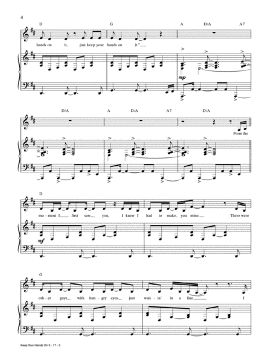 Keep Your Hands on It Keep Your Hands on It Piano, Vocal, Guitar scores gallery preview page 3