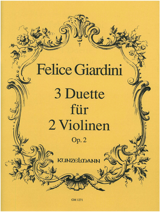Book cover for 3 Duets for 2 violins