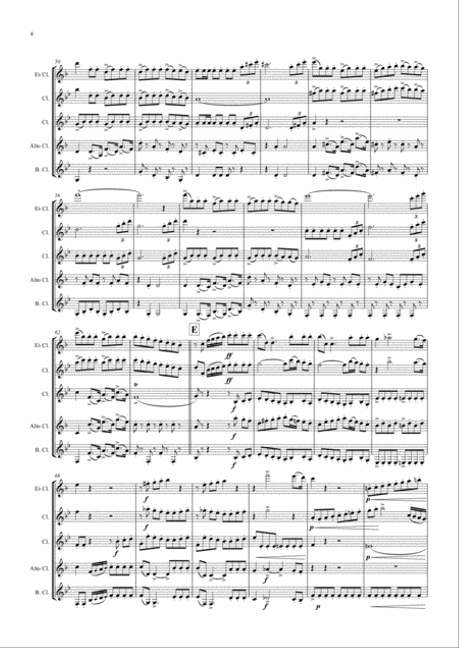 The Barber of Seville - Overture - Clarinet Quintet Clarinet Quintet scores gallery preview page 4