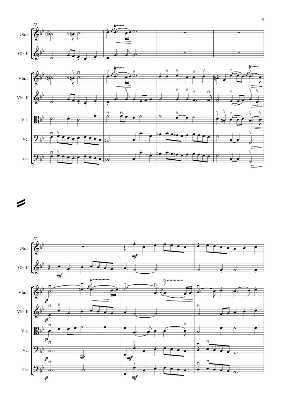 Lully - Le Bourgeois gentilhomme Suite String Orchestra scores gallery preview page 5