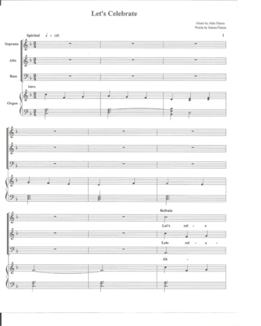 Let's Celebrate Choir scores gallery preview page 1
