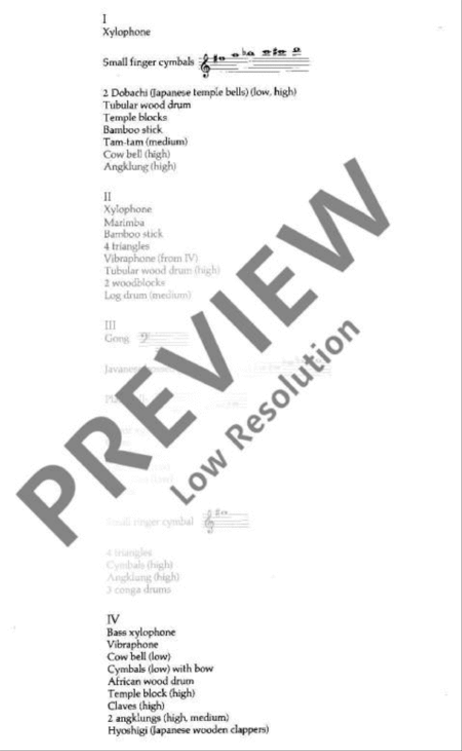 Katalog IV Percussion scores gallery preview page 6