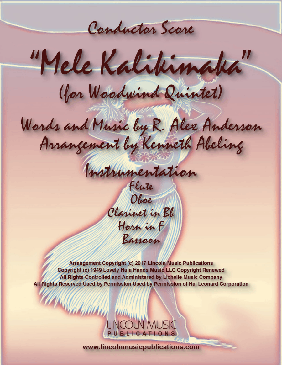 Mele Kalikimaka Woodwind Quintet scores gallery preview page 1