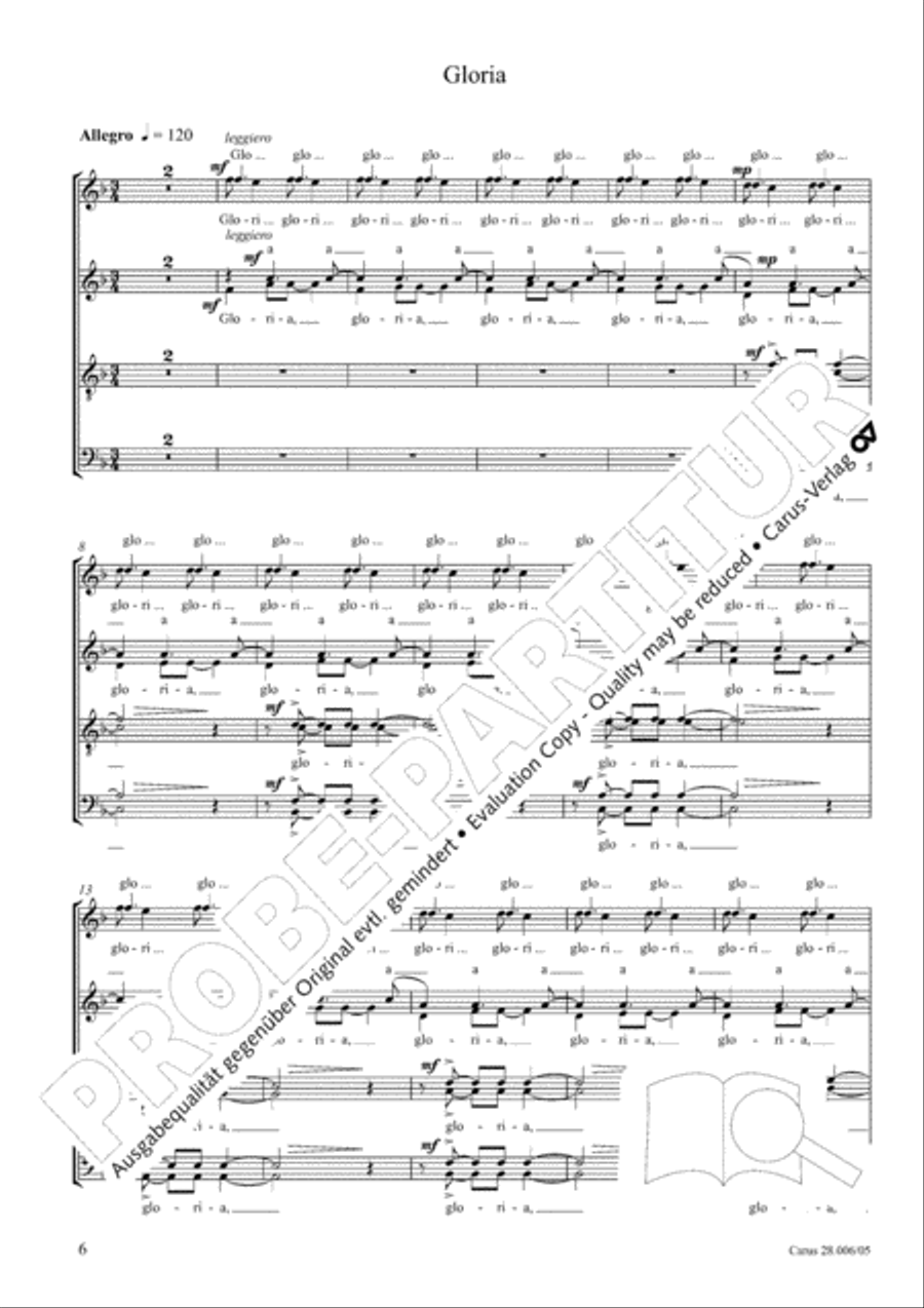 Pastoral Mass 4-Part scores gallery preview page 7