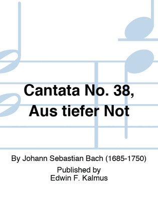 Book cover for Cantata No. 38, Aus tiefer Not