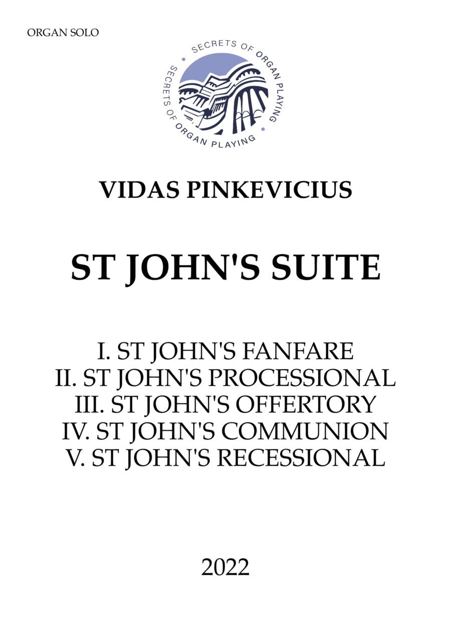 St. John's Suite (Organ Solo) by Vidas Pinkevicius (2022) Organ Solo scores gallery preview page 1