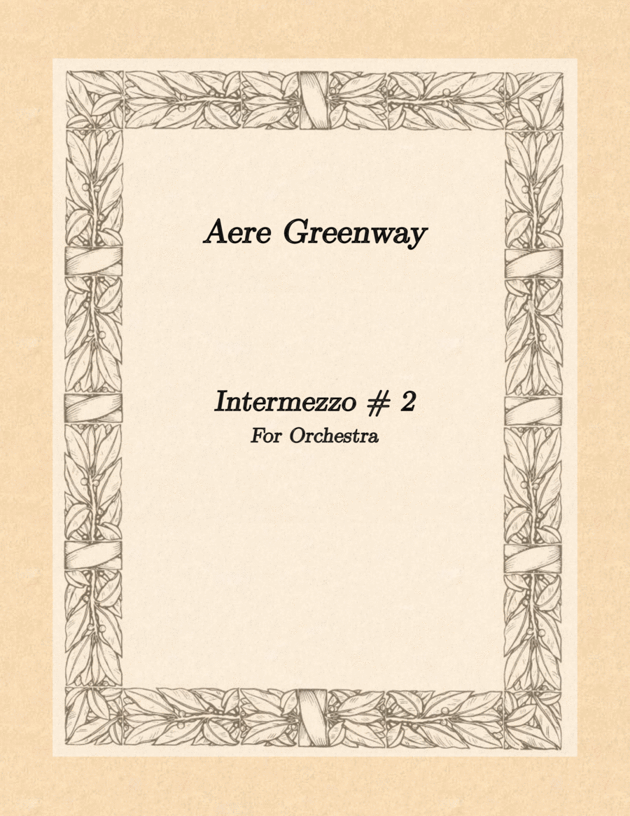 Intermezzo # 2 for Orchestra Full Orchestra scores gallery preview page 1