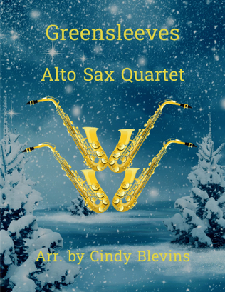 Book cover for Greensleeves, Alto Sax Quartet