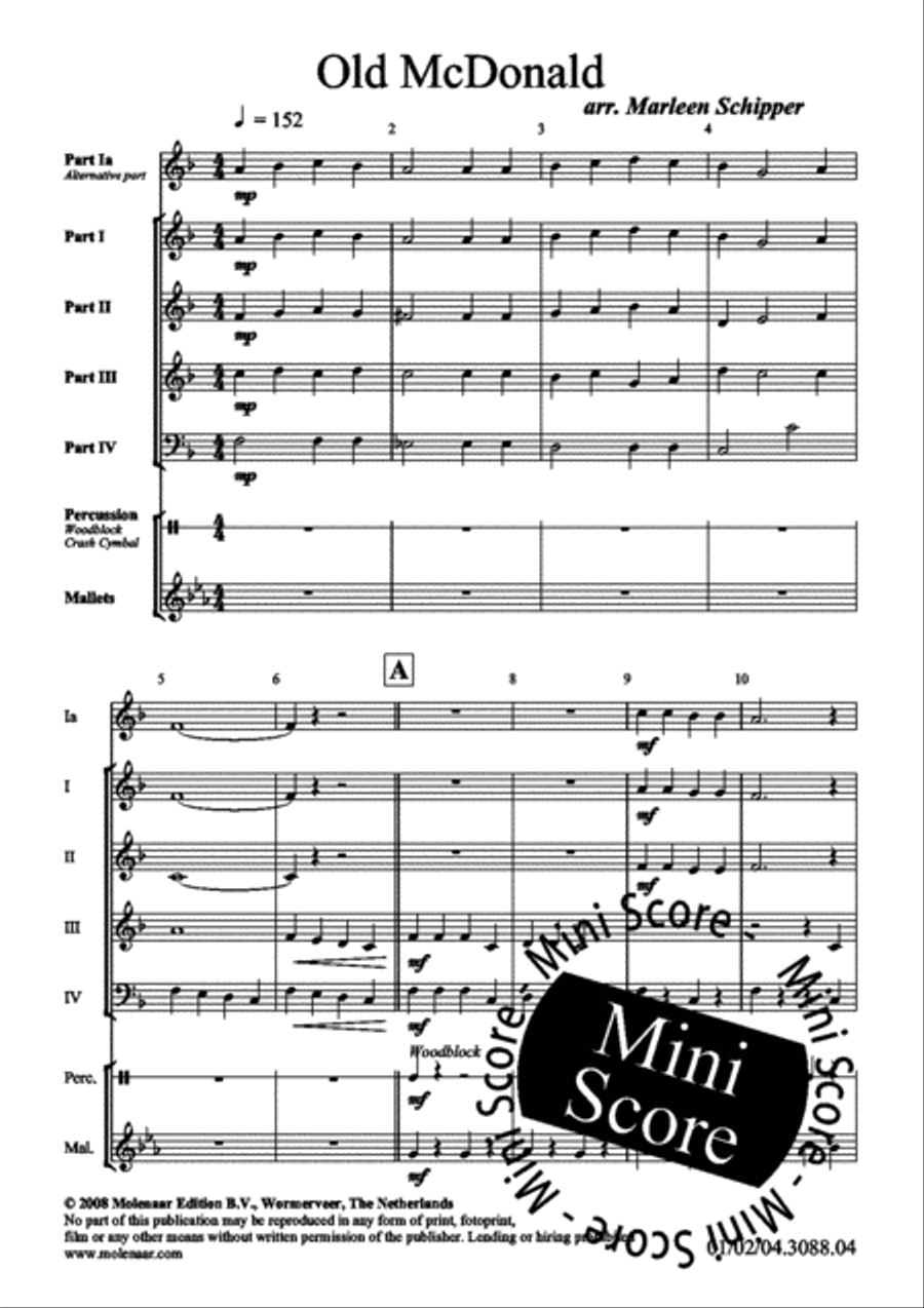Old McDonald Old McDonald Fanfare Band scores gallery preview page 5