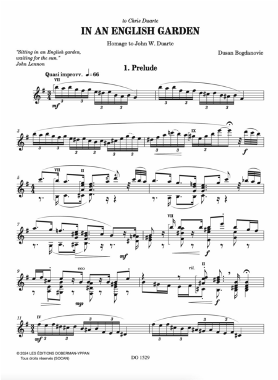 In An English Garden In An English Garden Classical Guitar scores gallery preview page 2