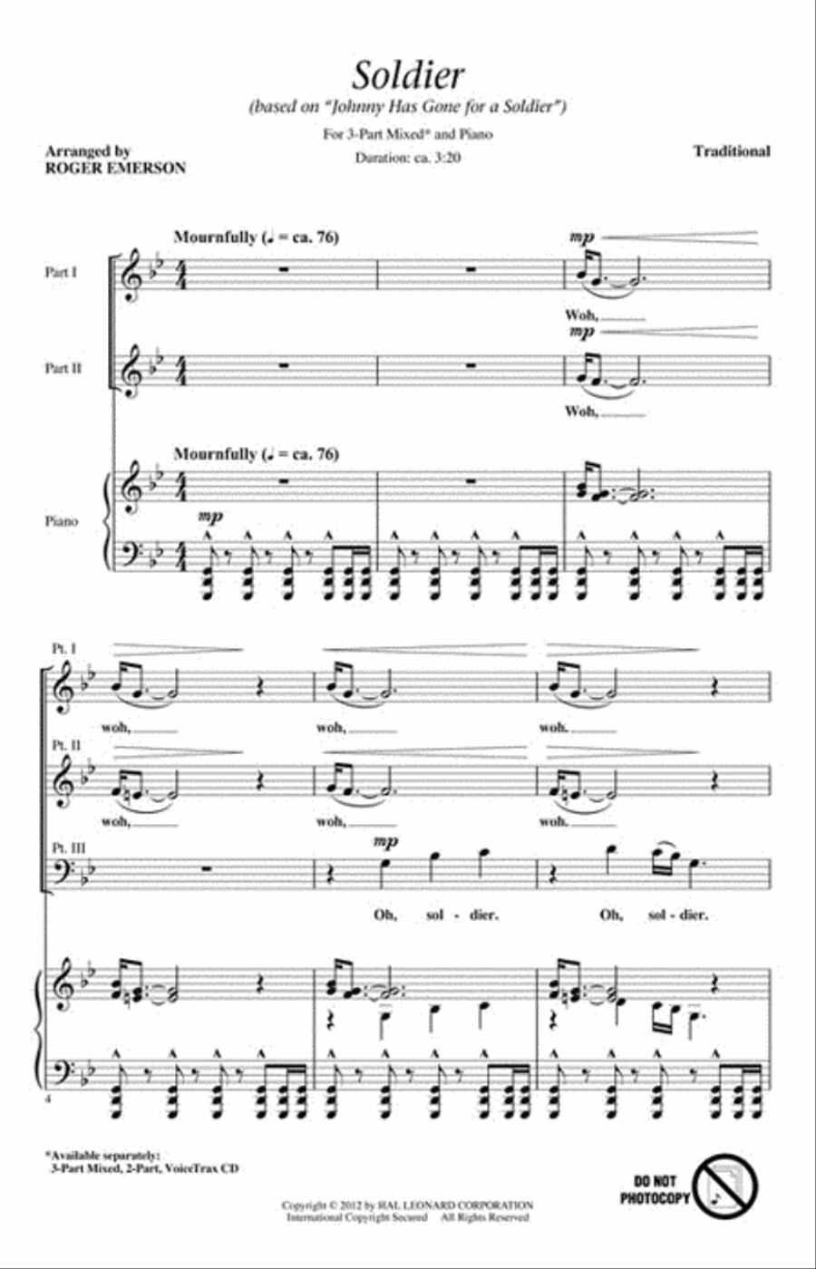 Soldier Soldier 3-Part scores gallery preview page 2